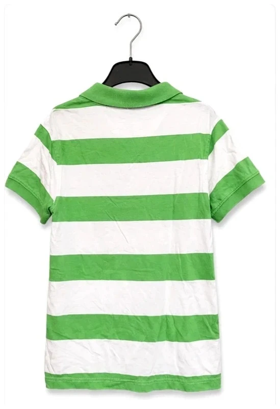 Green and white striped polo shirt – 12 years - Super condition – photo 3